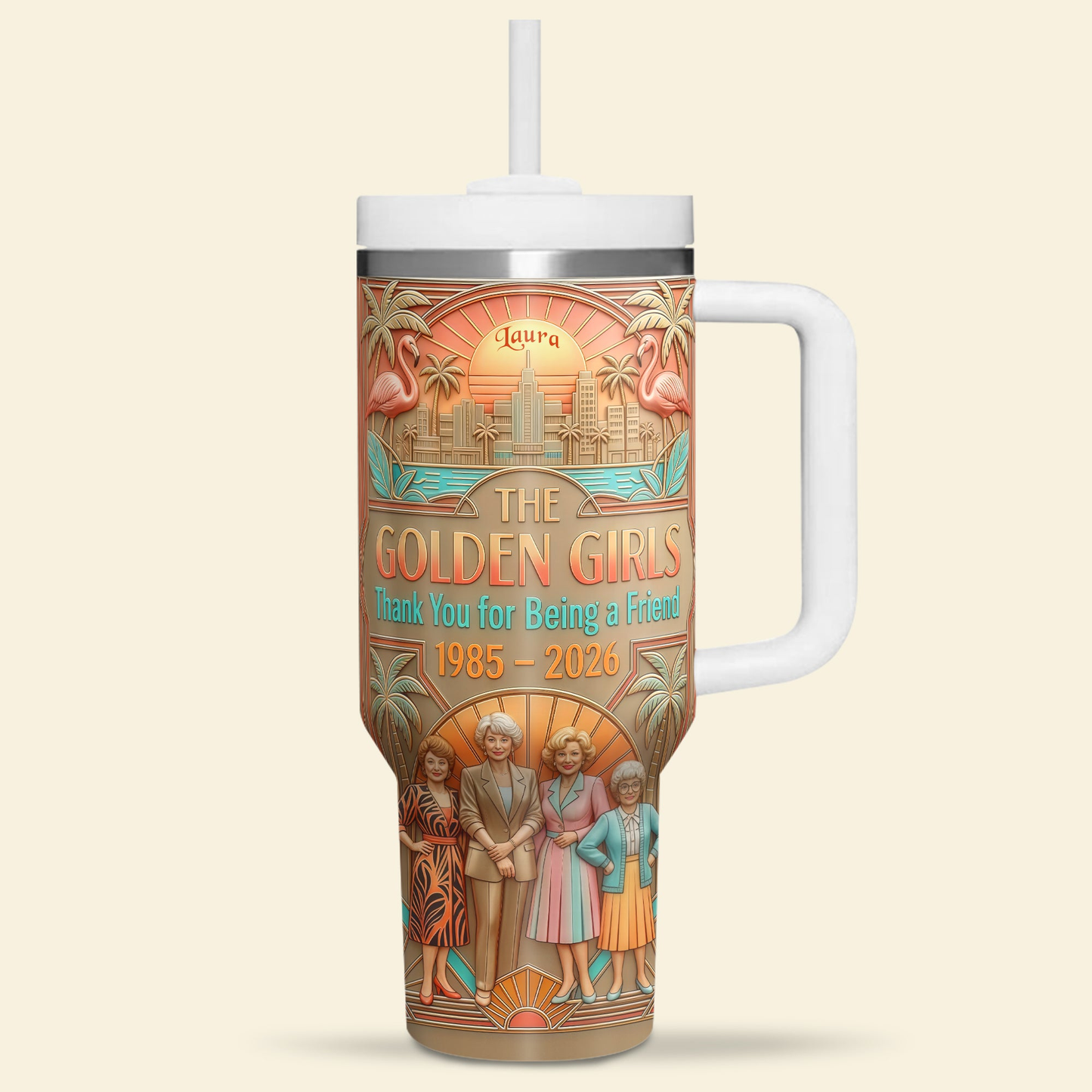 Vintage Friendship Anniversary Tumbler - Personalized Gifts For Besties
