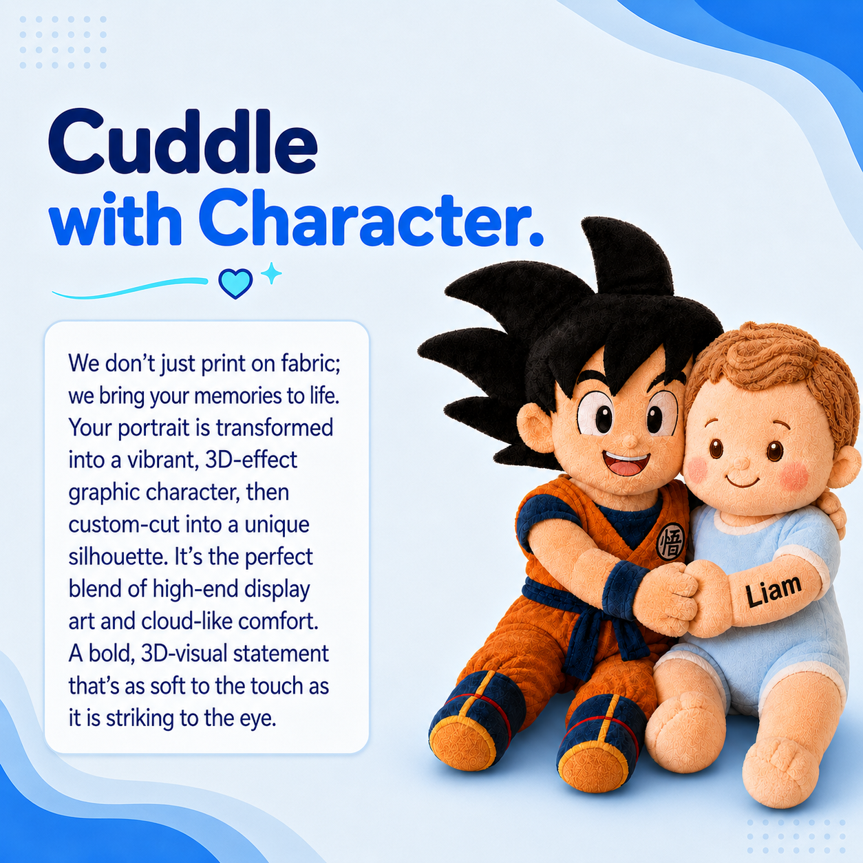 Anime Charater - Personalized Movie For Kids Premium Faux Fur Pillow