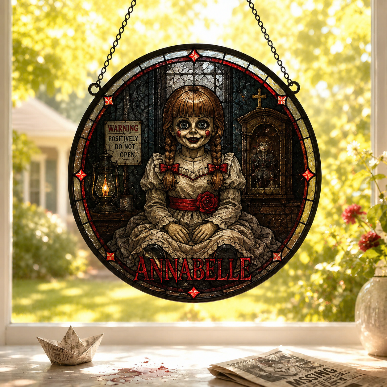 Horror Legends Halloween Suncatcher - Creepy Characters Acrylic Gift