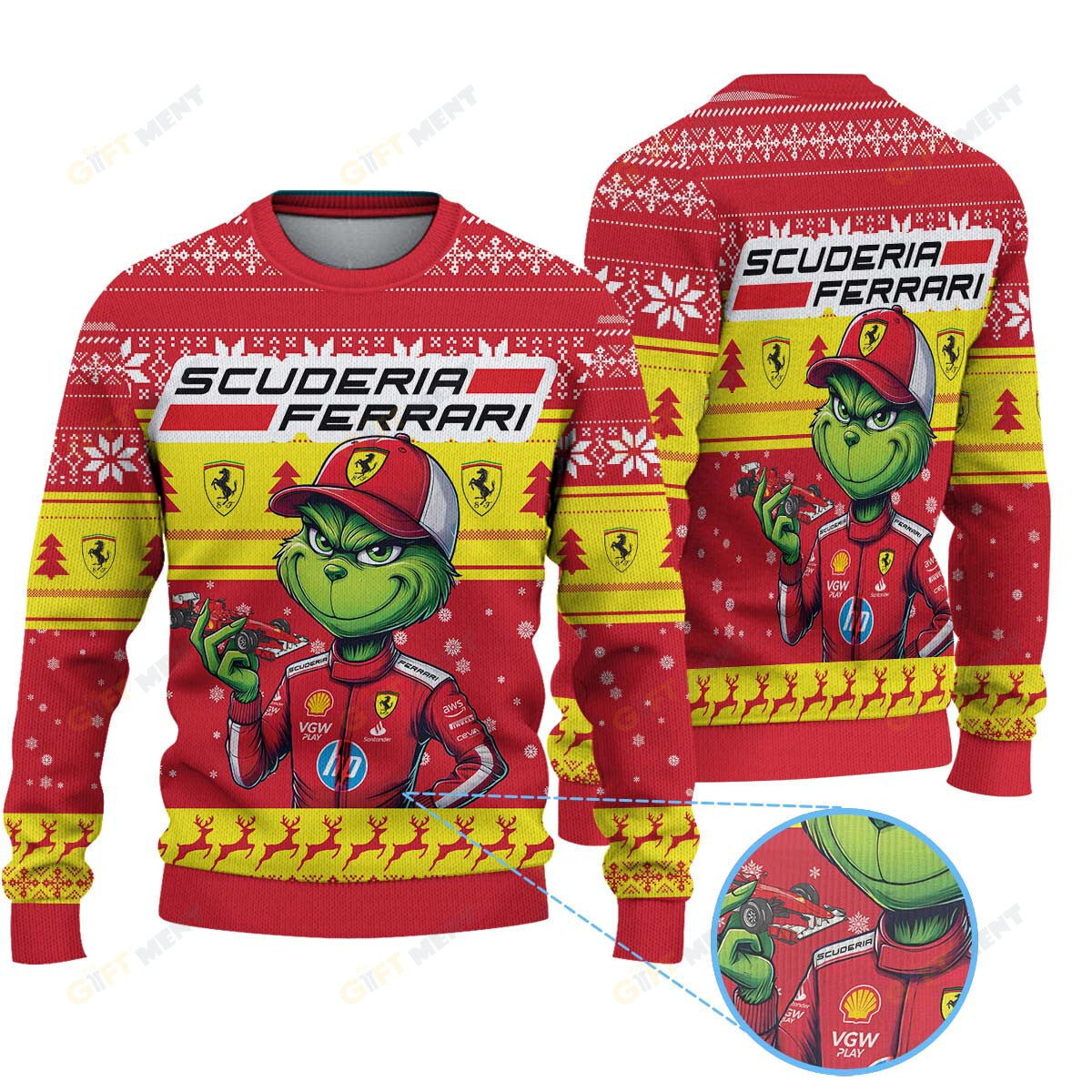SF × Green Monster Christmas Sweater 2