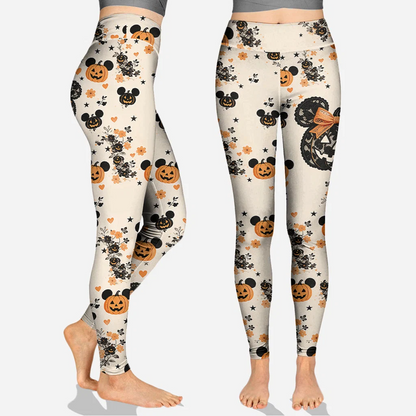 Halloween Pumpkin Mouse - Personalized Hoodie and Leggings