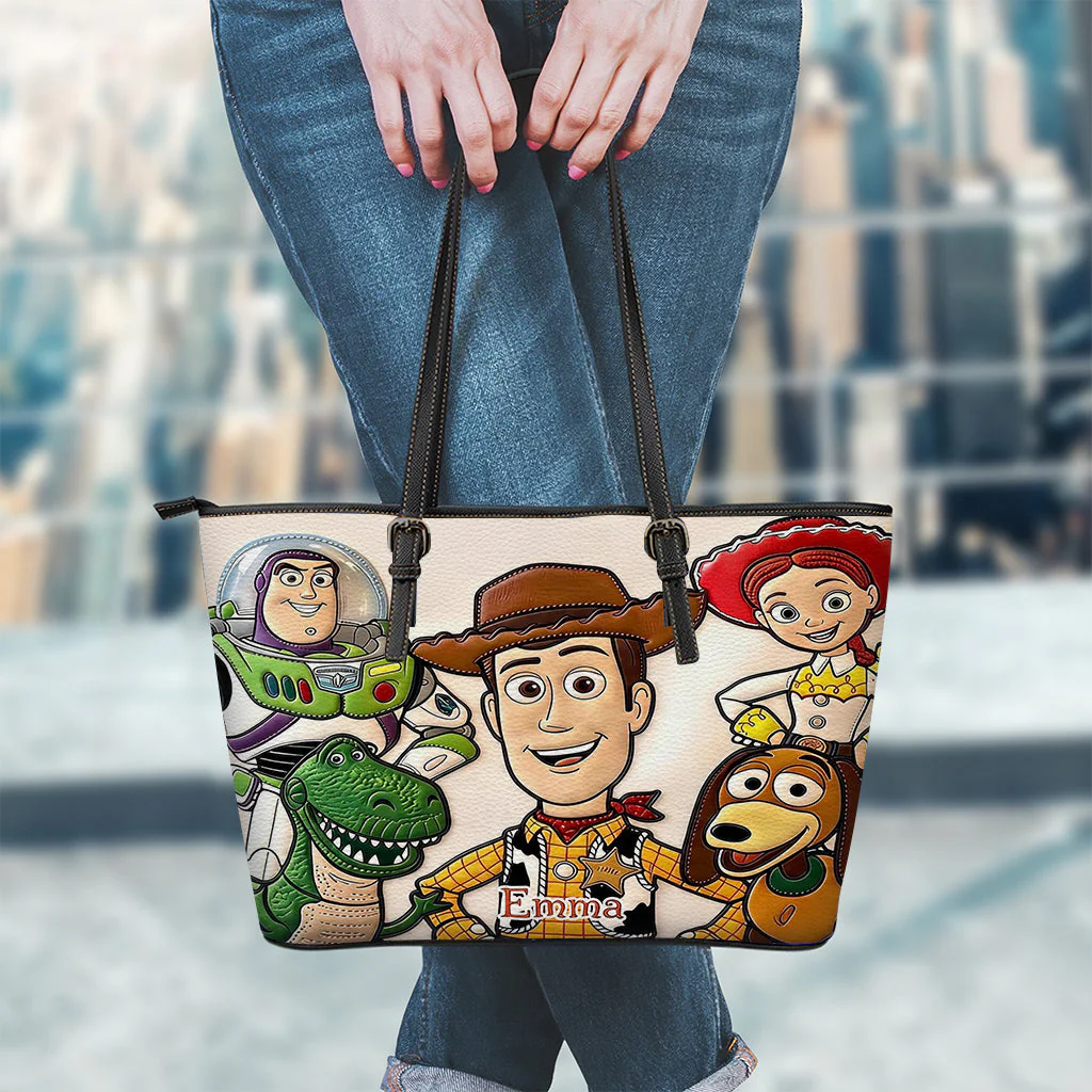 Galaxy And Western Buddy Toy - Personalized Toy Story Leather Bag