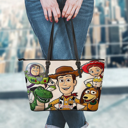 Galaxy And Western Buddy Toy - Personalized Toy Story Leather Bag