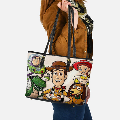Galaxy And Western Buddy Toy - Personalized Toy Story Leather Bag