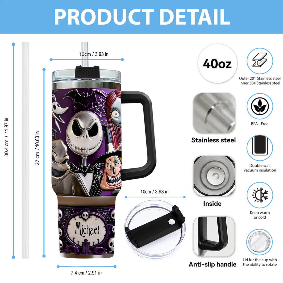The Nightmare - Personalized Nightmare Insulated Tumbler