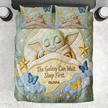 Personalized The Force Bedding Set - Custom Name Galaxy Quilts Blanket & Pillowcase