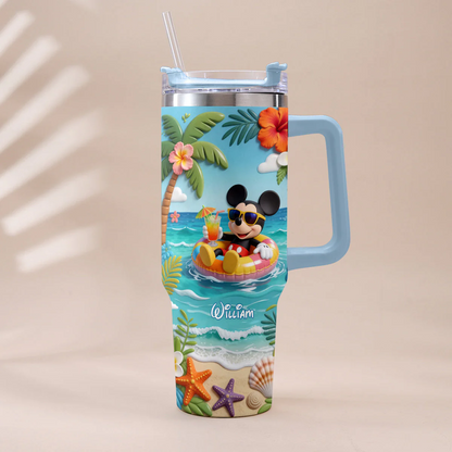 Summer Vibes Mouse Ears - Personalized Mouse Insulated Tumbler