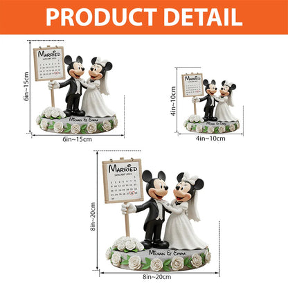 Happy Anniversary Mouse Couple - Personalized Mouse Custom Shaped Acrylic Plaque