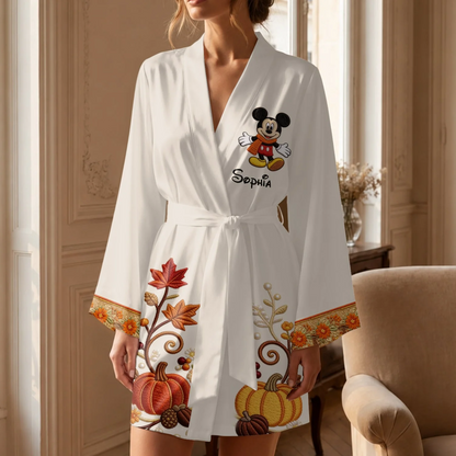 Til The Season - Personalized Mouse Satin Robe