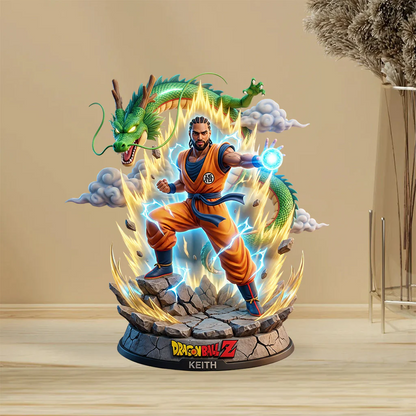 Custom Any Photo The Dragon Hero - Personalized Seven Balls Custom Shaped Acrylic Plaque