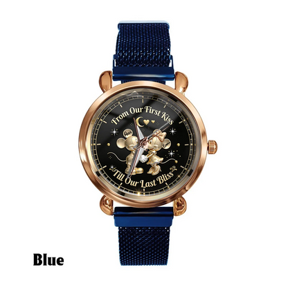 Custom Couple Name Mouse Handwatch - Personalized Magic Mouse Hand Watch