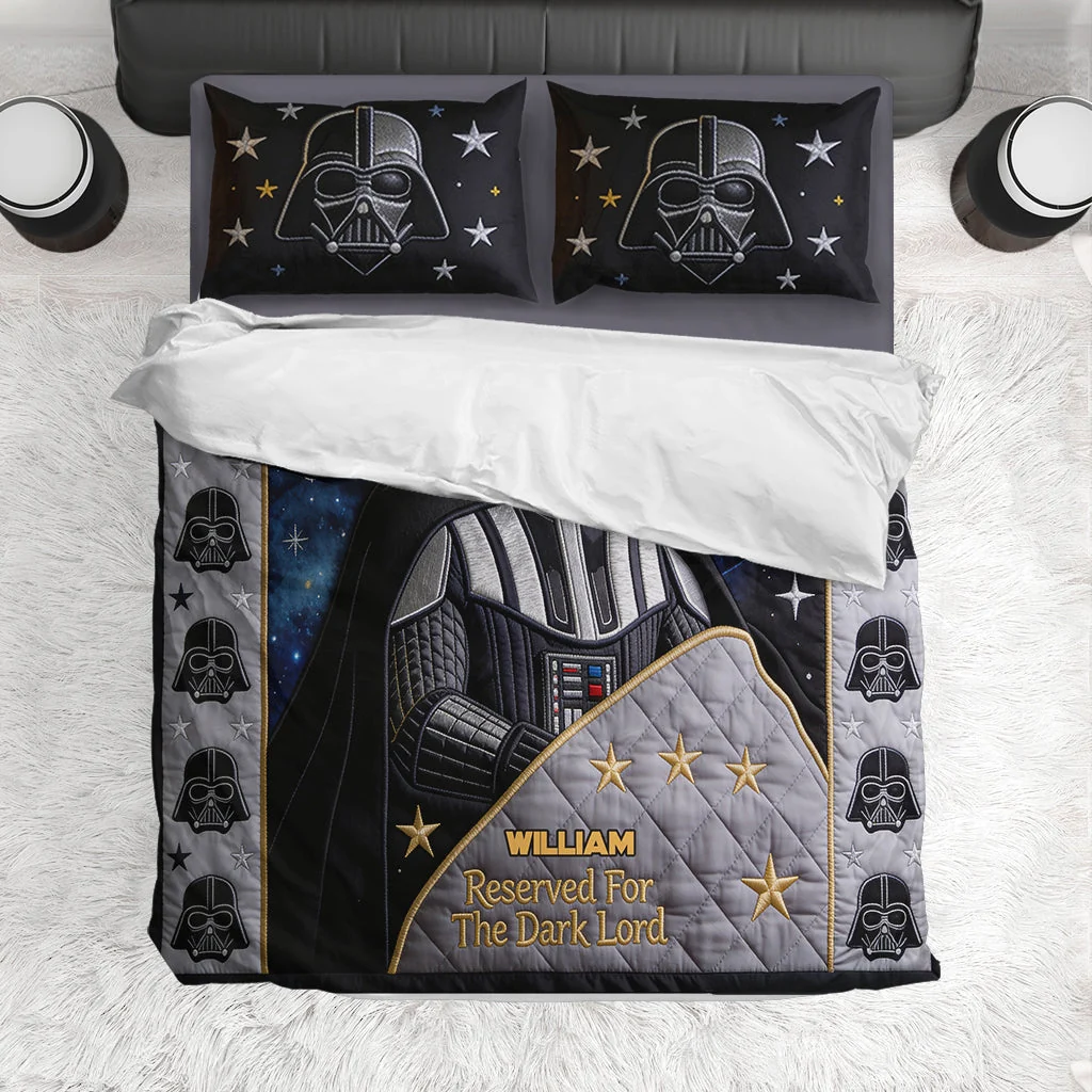 Personalized The Force Quilts  Bedding Set - Custom Name Galaxy Blanket & Pillowcase
