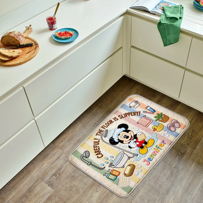 Personalized Mouse & Friends Rug – Custom Name Non-Slip Tufted Rug