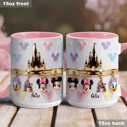 Magical Initial Name Letter - Personalized Mouse Accent Mug