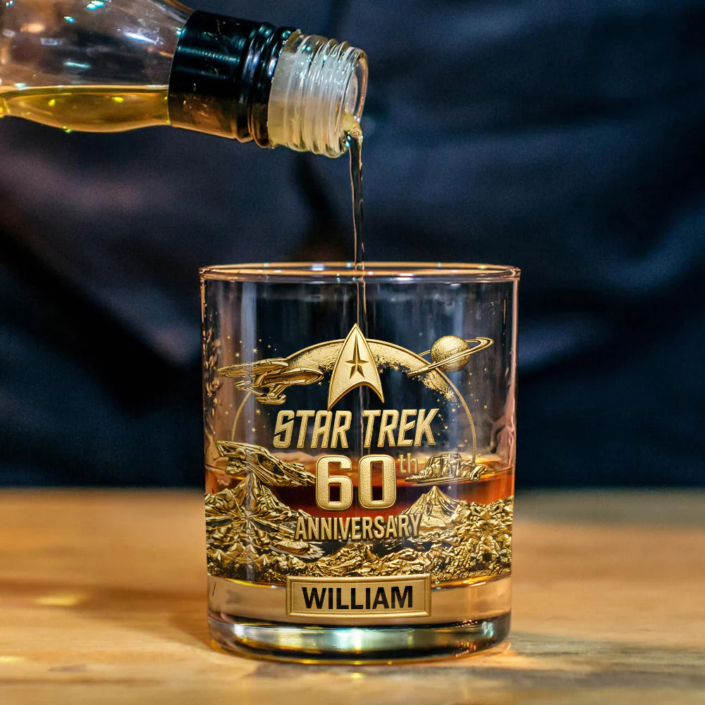 Final Frontier 60th Anniversary - Personalized Star Fleet Whiskey Glass
