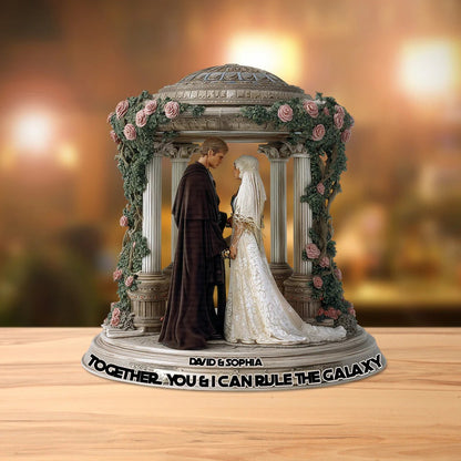 Together, You & I Can Rule The Galaxy - Personalized The Force Custom Shaped Acrylic Plaque