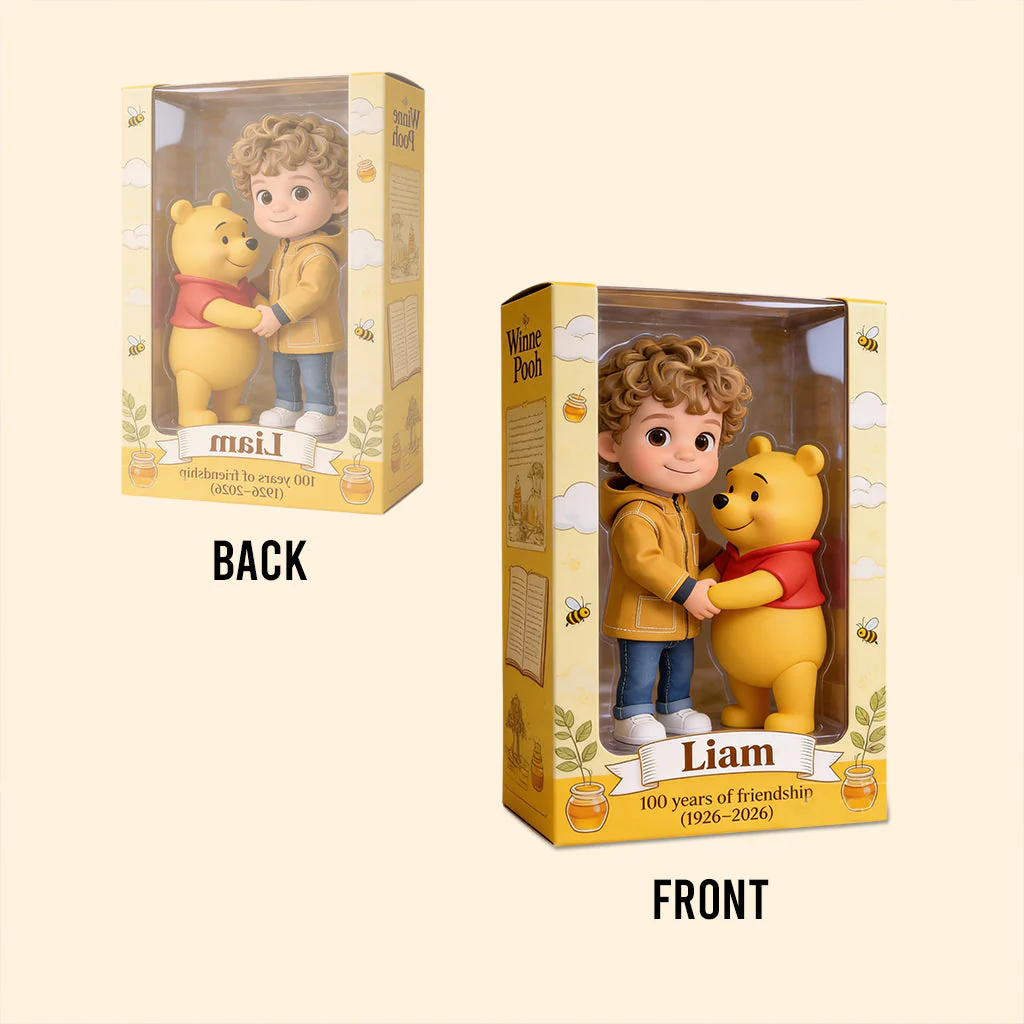 Friends - Personalized Yellow Bear Custom Shaped Acrylic Plaque