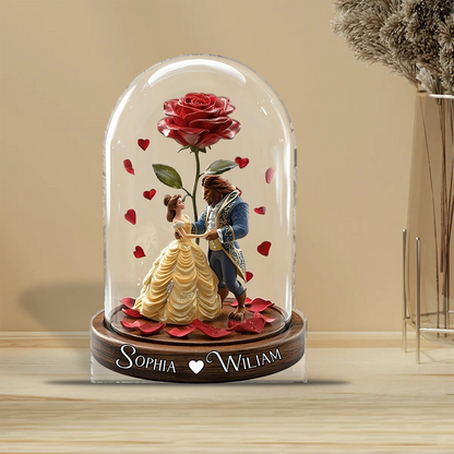 Tale As Old As Time 2 - Personalized Couple Custom Shaped Acrylic Plaque