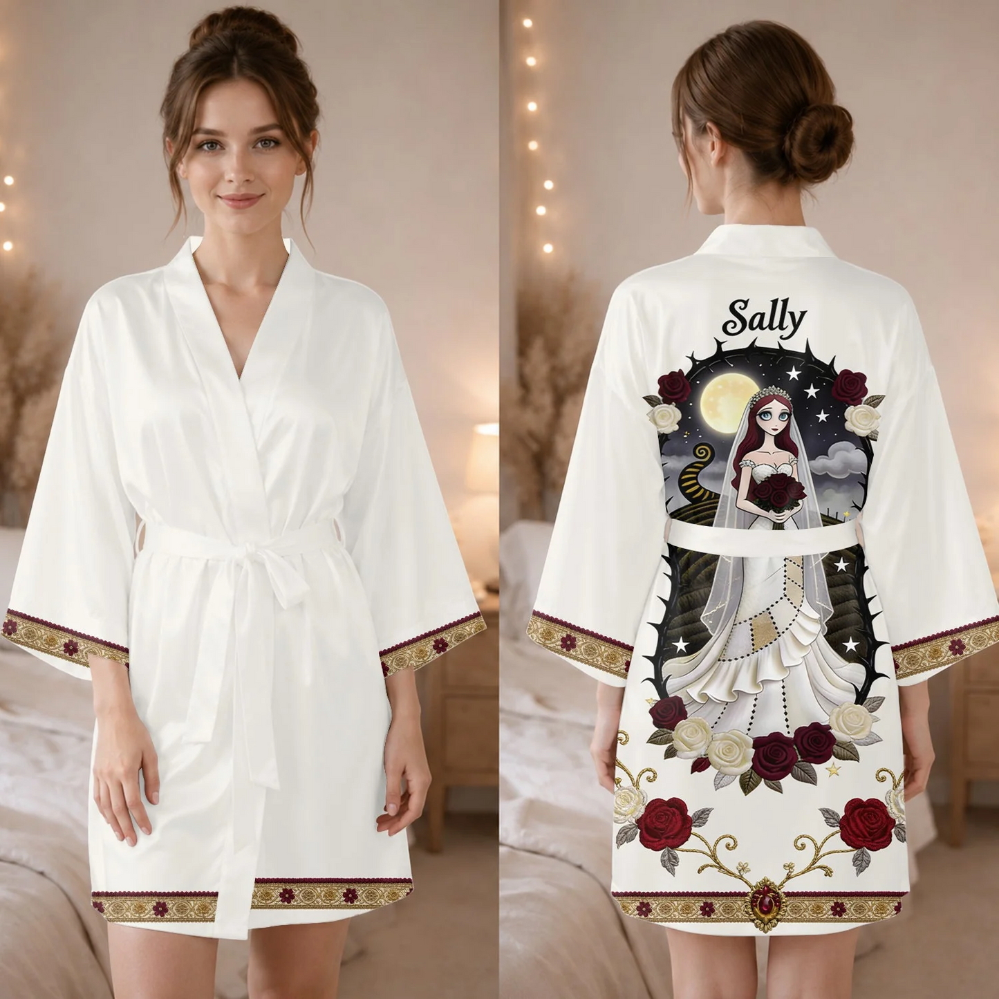 Til' Death Do Us Part, Wedding Gifts - Personalized Nightmare Satin Robe