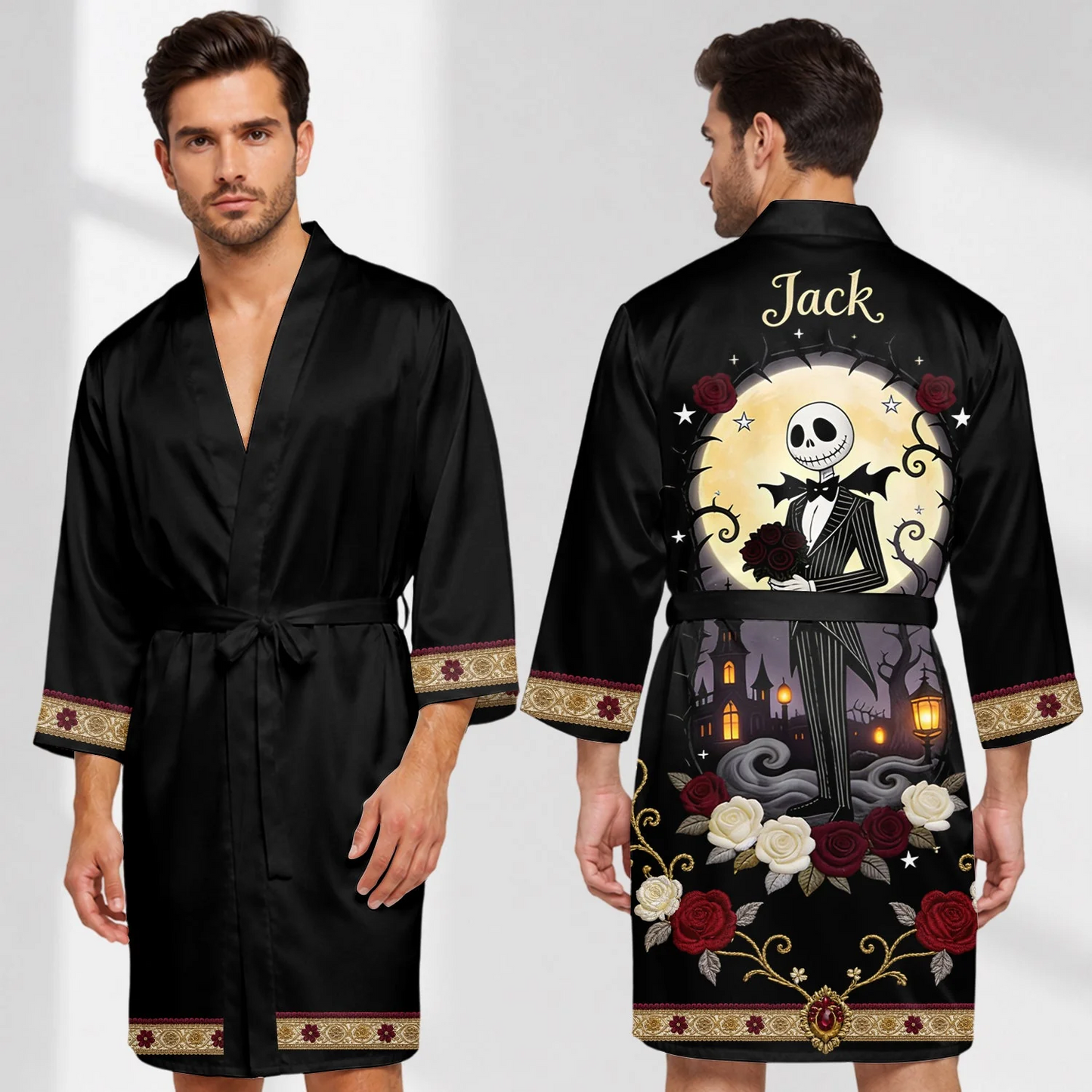 Til' Death Do Us Part, Wedding Gifts - Personalized Nightmare Satin Robe