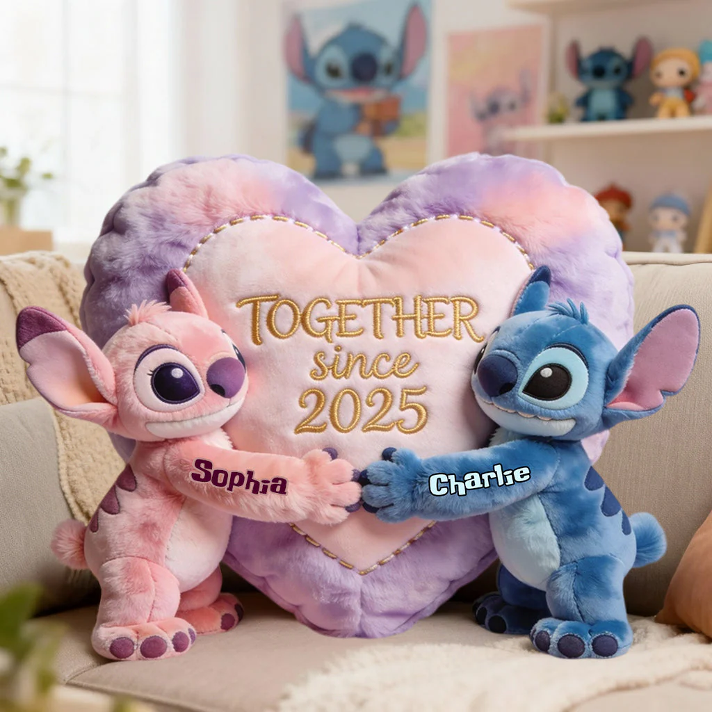 Together Since Shaped Pillow - Personalized Ohana Gifts For Couples