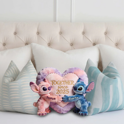 Together Since Shaped Pillow - Personalized Ohana Gifts For Couples