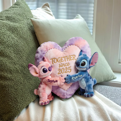 Together Since Shaped Pillow - Personalized Ohana Gifts For Couples