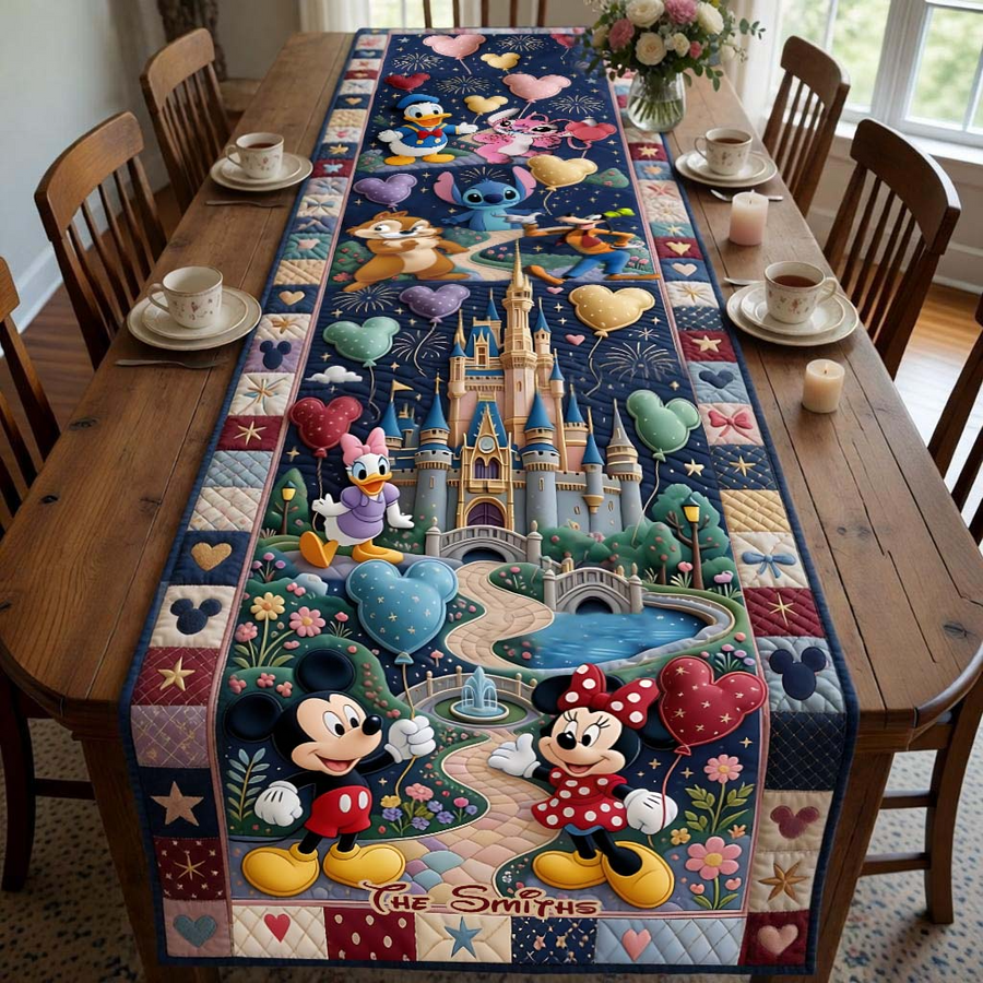 Personalized Magical Family Quilt Table Runner - Magic Mouse Table Runner