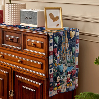Personalized Magical Family Quilt Table Runner - Magic Mouse Table Runner