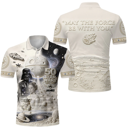 Dark Side 50th Anniversary - Personalized The Force Polo Shirt
