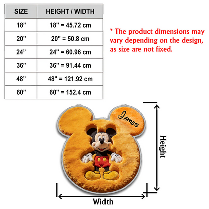Magic Friends - Personalized Mouse Non-Slip Tufted Rug