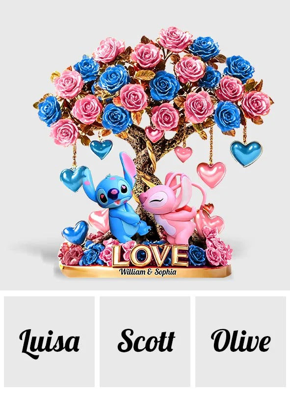 Tree Of Love 1 - Personalized Ohana Custom Shaped Acrylic Plaque