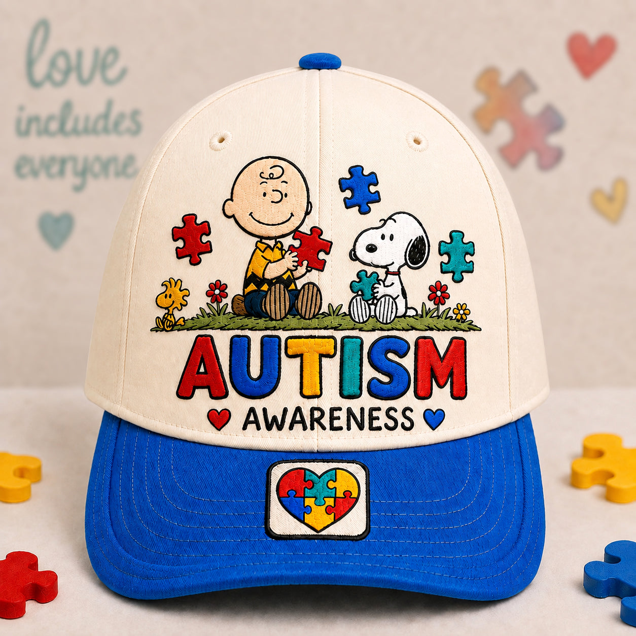 Autism Awareness Cute Puppy Cap – Be Different Be Kind Hat
