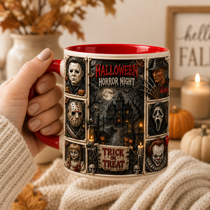Personalized Halloween Horror Characters - Horror Squads Accent Mug