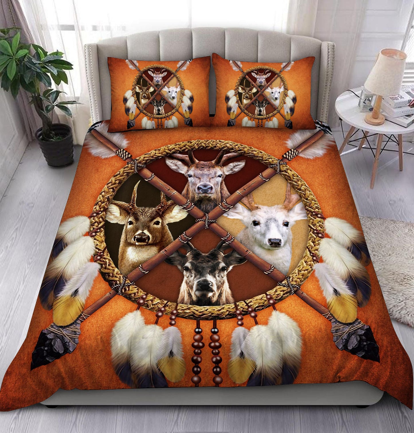 Four Deers Dreamcatcher All Over Printed Bedding Set