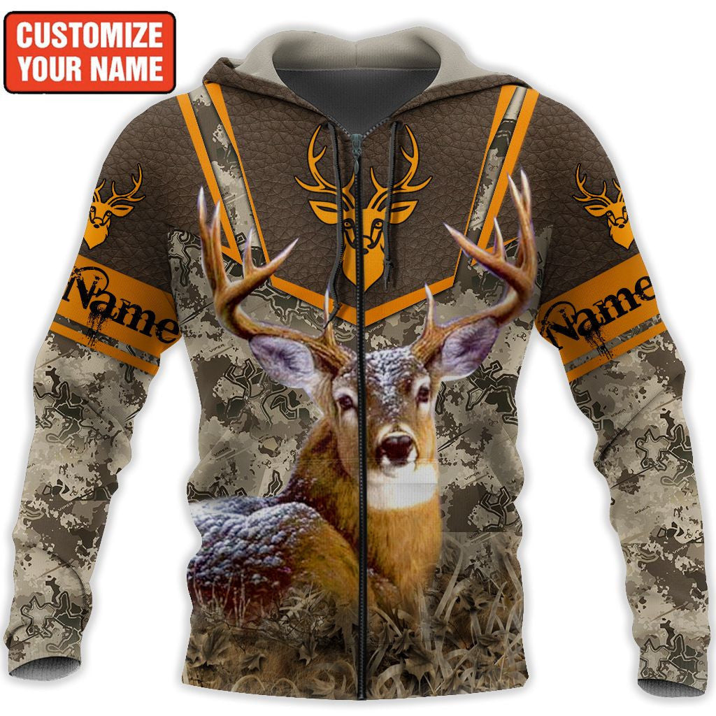 Personalized Name Deer Hunting Pattern V2 All Over Printed Unisex Shirt
