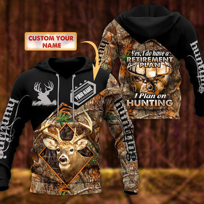 Personalized Name Deer Hunting Pattern V4 All Over Printed Unisex Shirt