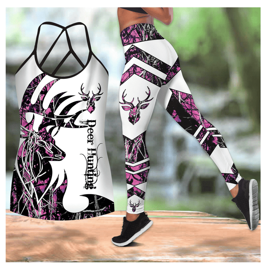 DEER HUNTING CROSS TANKTOP + LEGGING SET