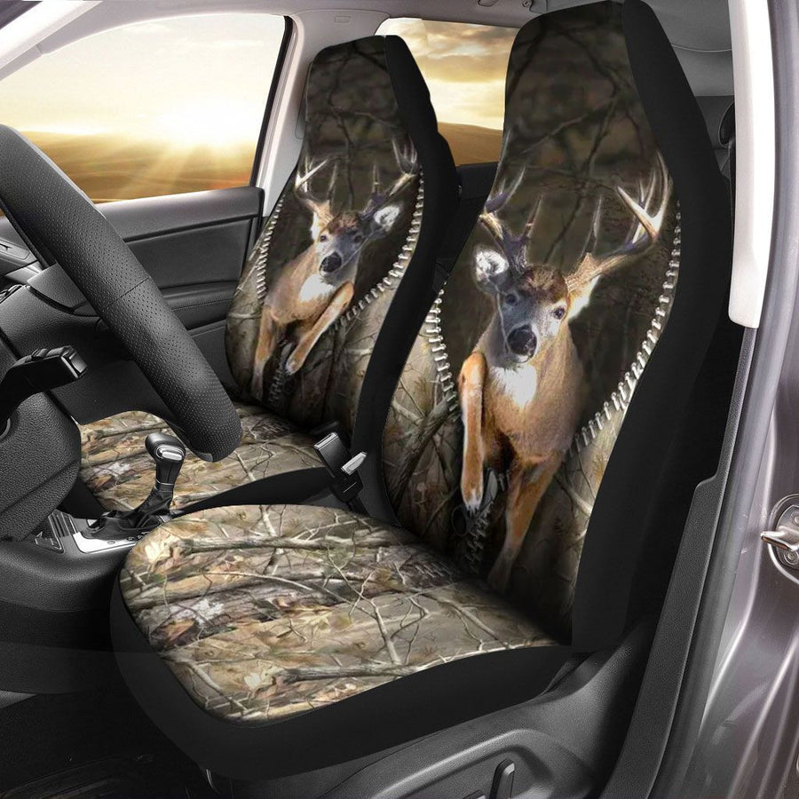 Deer Hunting Camo Pattern - Car Seat Cover Size Universal Fit