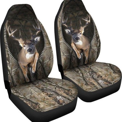 Deer Hunting Camo Pattern - Car Seat Cover Size Universal Fit