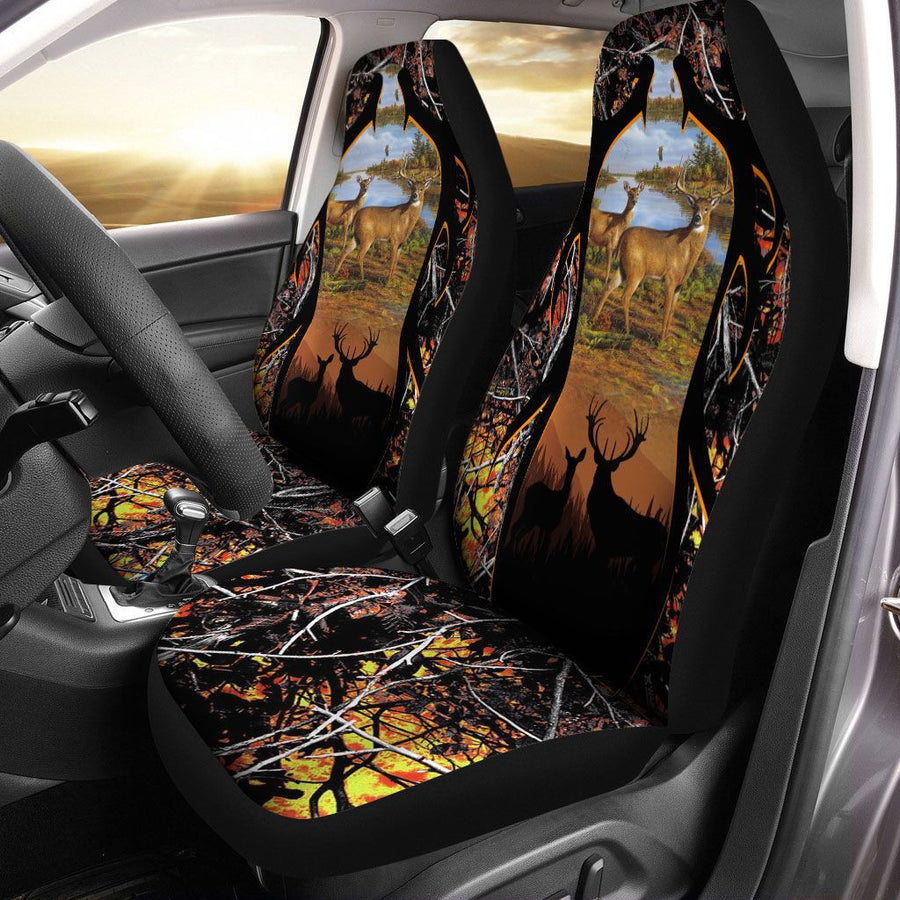 Love Deer Hunting Camo - Car Seat Cover Size Universal Fit