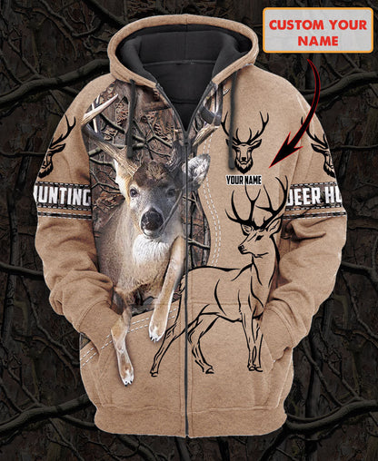 Personalized Name Deer Hunting Q2 All Over Printed Unisex Shirt