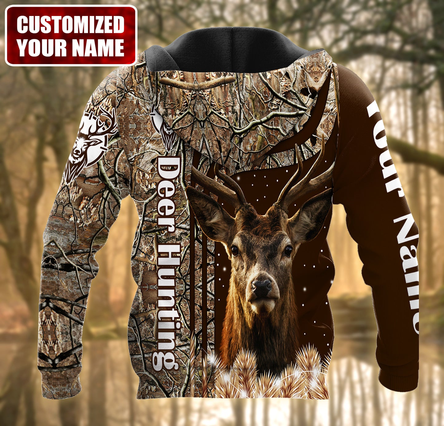 Personalized Name Deer Hunting 2 All Over Printed Unisex Shirt