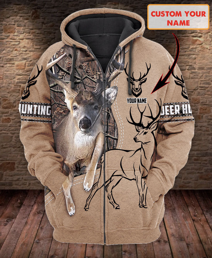Personalized Name Deer Hunting Q2 All Over Printed Unisex Shirt