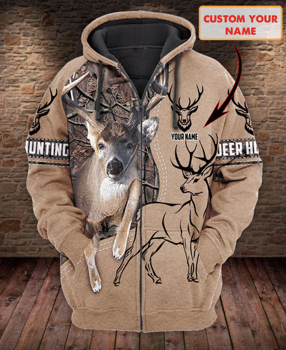 Personalized Name Deer Hunting Q2 All Over Printed Unisex Shirt