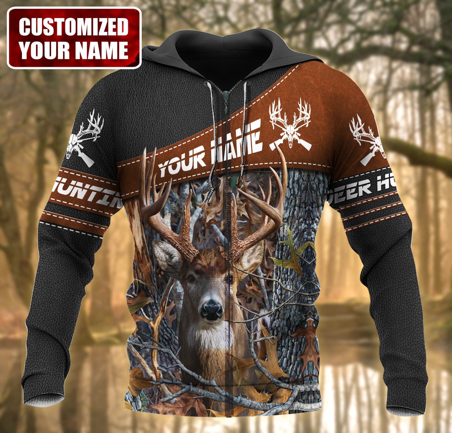 Personalized Name Deer Hunting Q3 All Over Printed Unisex Shirt