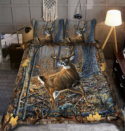 Deer Hunting Forest 2 All Over Printed Bedding Set