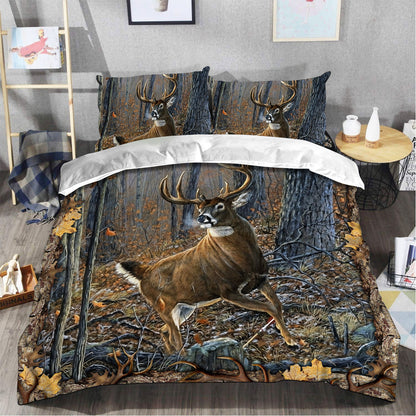 Deer Hunting Forest 2 All Over Printed Bedding Set