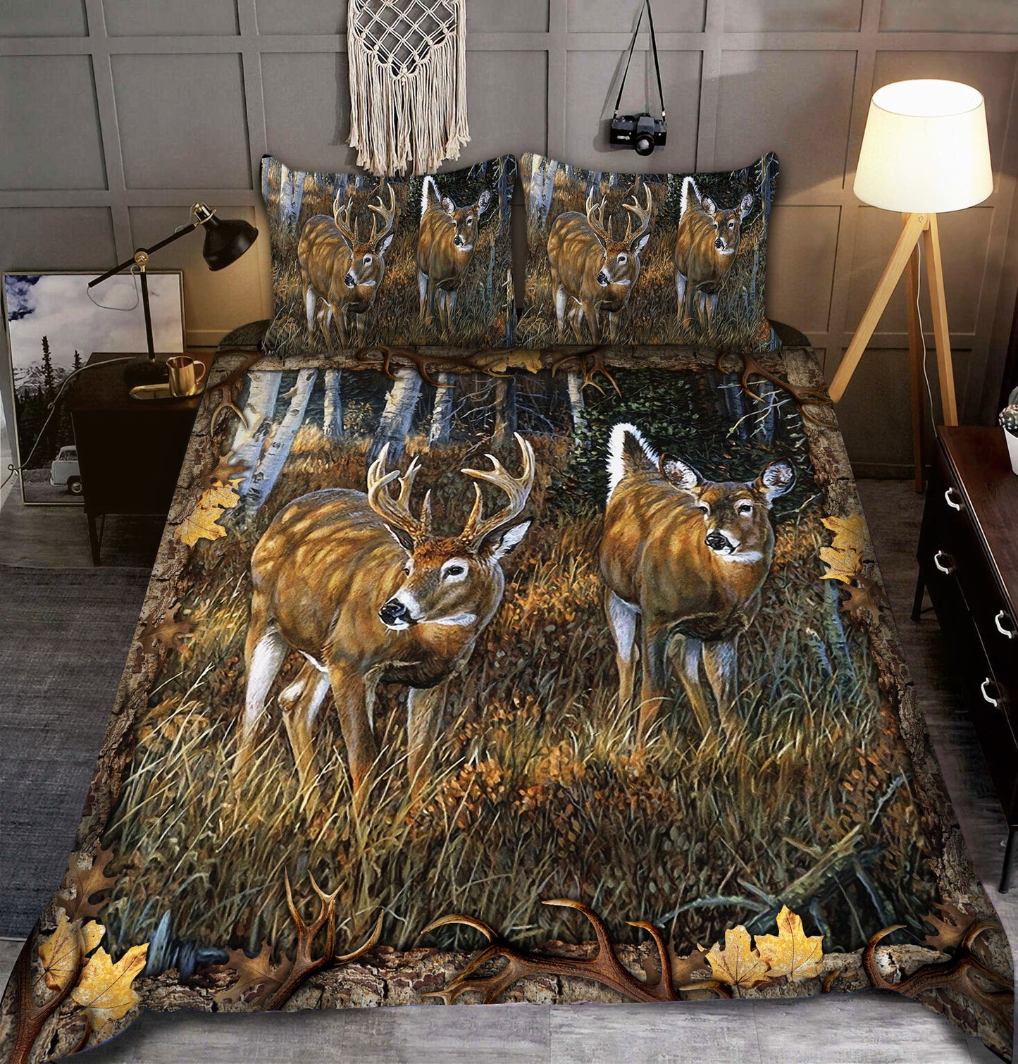 Deer Hunting Forest 3 All Over Printed Bedding Set