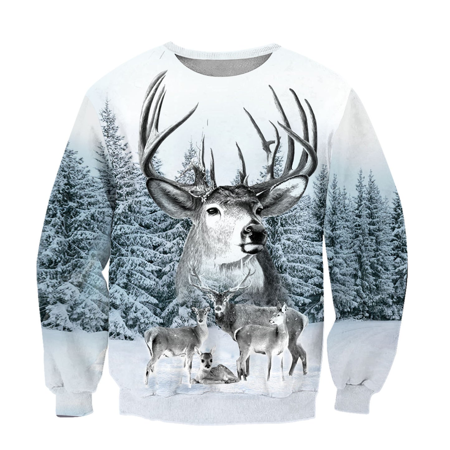 Winter Deer Hunting Pattern All Over Printed Unisex Shirt - Hoodie
